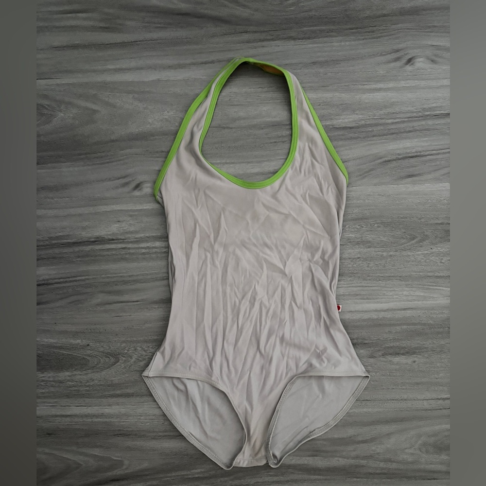 White and Bright Green Halter Yumiko🤍💚